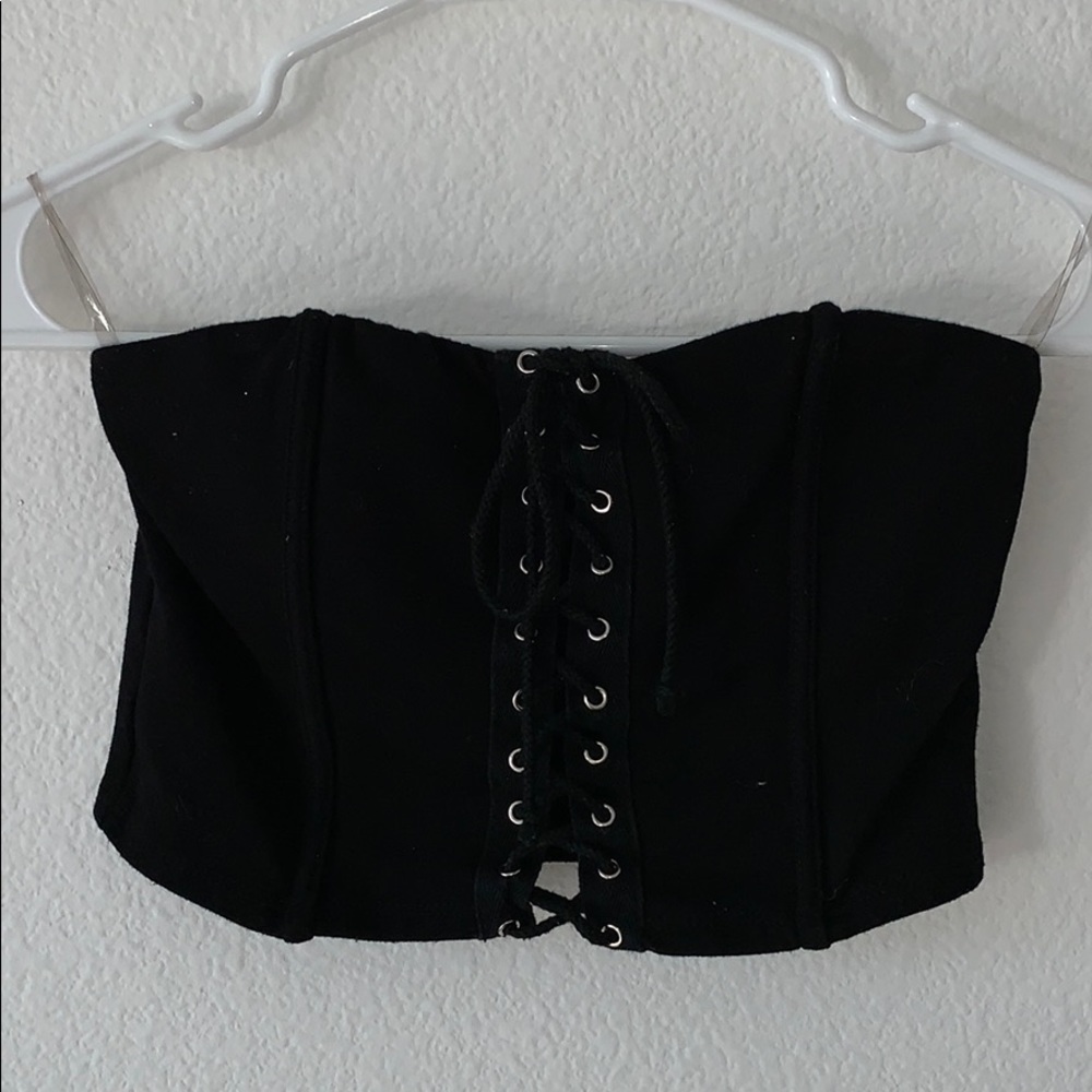 Tie front crop top